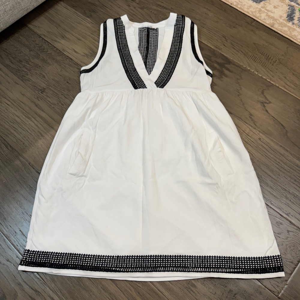 BB Dakota White Dress Sleeveless Casual Summer Dress with Pockets - Size - Picture 3 of 9